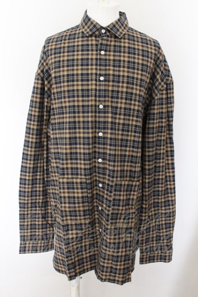 画像1: rovtski / オーバーサイズチェックシャツ F イエロー O-24-05-21-052-ro-sh-YM-ZT351 (1)