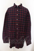 【WINTERセール】rovtski / オーバーサイズチェックシャツ F レッド O-24-05-21-053-ro-sh-YM-ZT024