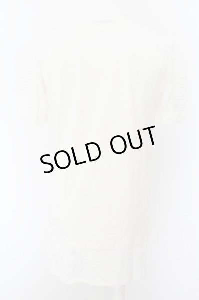 画像2: JURY BLACK / 蛇腹袖レイヤードロングTシャツ  ホワイト O-24-05-21-055-JU-ts-YM-OS (2)