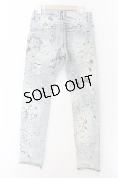 画像2: OVERDESIGN / creation premium スプラッシュペイントリペアデニムパンツ 30 ライトインディゴ O-24-05-21-007-OV-pa-YM-ZT198 (2)