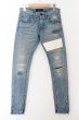 画像1: OVERDESIGN / レザーパッチリペア加工スキニーデニムパンツ 28 ライトインディゴ O-24-05-21-008-OV-pa-YM-ZT198 (1)