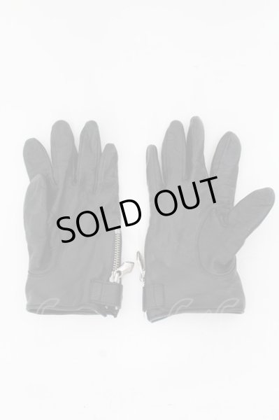 画像2: DEAL DESIGN / キングゲートサイドZIPレザーグローブ  ブラックｘシルバー O-24-05-21-080-DE-za-YM-ZT-ML001 (2)