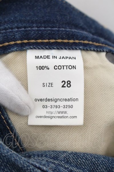 画像3: OVERDESIGN / creation premium パンキッシュカスタムダメージスキニーデニム 28 インディゴ O-24-05-21-009-OV-pa-YM-ZT011 (3)
