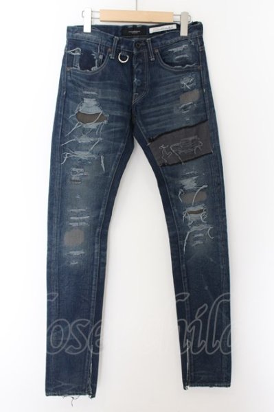 画像1: OVERDESIGN / LIMITED EDITION 　リペアデニムパンツ 28 ネイビー系 O-24-05-21-010-OV-pa-YM-ZT011 (1)