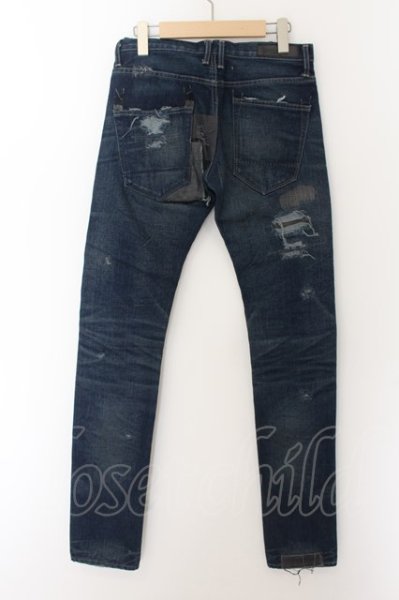 画像2: OVERDESIGN / LIMITED EDITION 　リペアデニムパンツ 28 ネイビー系 O-24-05-21-010-OV-pa-YM-ZT011 (2)