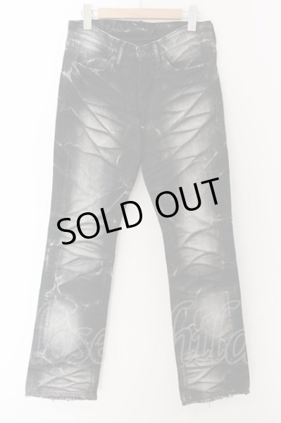 画像1: CIVARIZE / 立体加工ブーツカットブリーチデニムパンツ 42 ブラック O-24-05-21-012-CI-pa-YM-OS (1)