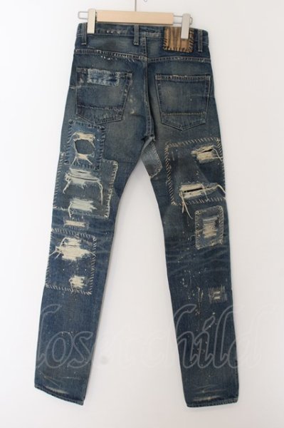 画像2: OVERDESIGN / パッチリペアデニムパンツ 28 インディゴ O-24-05-21-028-OV-pa-YM-ZT198 (2)