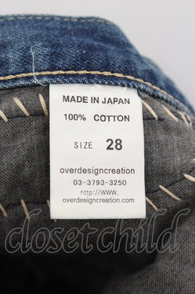 画像3: OVERDESIGN / パッチリペアデニムパンツ 28 インディゴ O-24-05-21-028-OV-pa-YM-ZT198 (3)