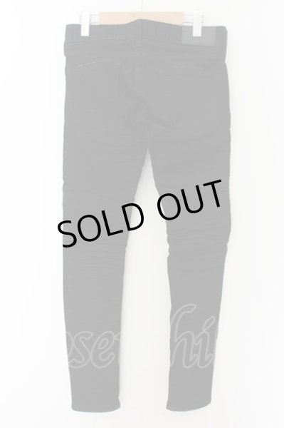 画像2: Black by VANQUISH / 蛇腹リメイクストレッチスキニーデニムパンツ 28 ブラック O-24-05-21-029-Bl-pa-YM-ZT185 (2)