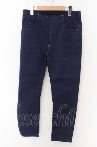 画像1: DIET BUTCHER SLIM SKIN / DAMAGED CROPPED SLIM SKIN パンツ 1 ダークネイビー O-24-05-21-033-DI-pa-YM-ZT193 (1)