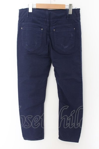 画像2: DIET BUTCHER SLIM SKIN / DAMAGED CROPPED SLIM SKIN パンツ 1 ダークネイビー O-24-05-21-033-DI-pa-YM-ZT193 (2)