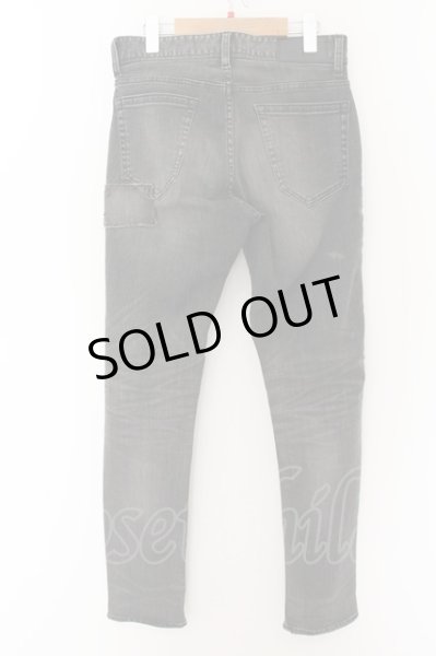 画像2: Black by VANQUISH / スーパーストレッチリペアデニムスキニーパンツ 28 グレー O-24-05-21-034-Bl-pa-YM-ZT185 (2)