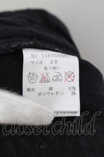 画像3: 【WINTERセール】Xfrm / スプラッシュペインティングバイカーデニムパンツ 28 ブラックｘレッド O-24-05-23-031-Xf-pa-YM-ZT336