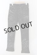 【セール】CIVARIZE / 顔料コーティングブーツカットバイカーデニムパンツ 42 ブラックｘシルバー O-24-05-23-032-CI-pa-YM-ZT336