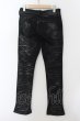 画像2: CIVARIZE / 顔料コーティングブーツカットバイカーデニムパンツ 42 ブラックｘシルバー O-24-05-23-032-CI-pa-YM-ZT336 (2)