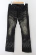 画像1: CIVARIZE / シャドーパイソンフレアデニムパンツ 42 ブラック O-24-05-23-035-CI-pa-YM-ZT336 (1)