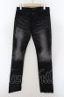 画像1: CIVARIZE / foresight汚し加工スリムデニム 42 ブラック O-24-05-23-038-CI-pa-YM-ZT338 (1)