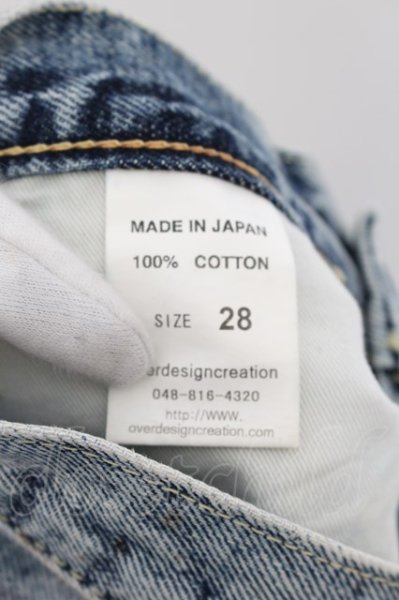 画像3: OVERDESIGN / creation premium スプラッシュダーティーデニムパンツ 28 ライトインディゴ O-24-05-23-039-OV-pa-YM-ZT338 (3)