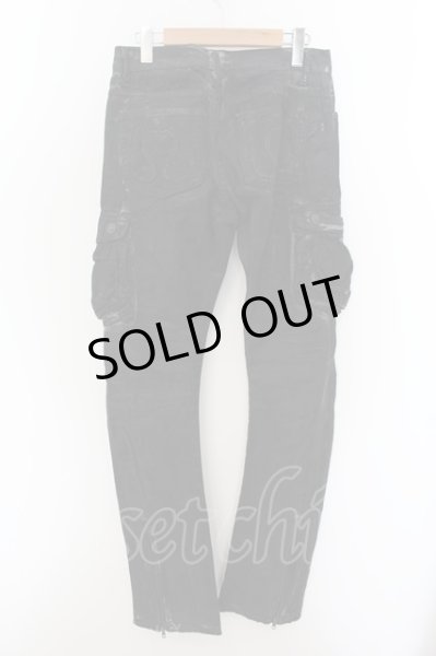 画像2: CIVARIZE / コーティングカーゴパンツ 42 ブラックｘブルー O-24-05-23-042-CI-pa-YM-OS (2)