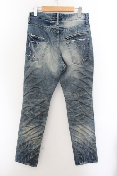 画像2: CIVARIZE / 汚しヒゲ加工デニムパンツ 42 インディゴ O-24-05-23-045-CI-pa-YM-ZT343 (2)