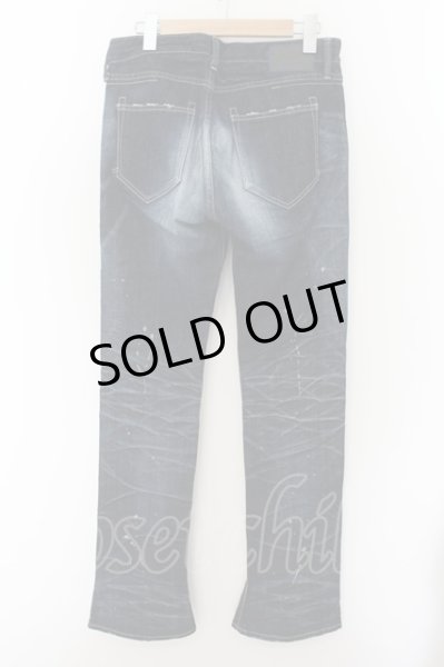 画像2: CIVARIZE / Clueブラスト加工ラメペンキシューカットデニムパンツ 42 インディゴ O-24-05-23-049-CI-pa-YM-ZT341 (2)