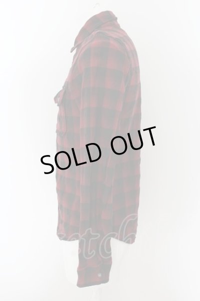 画像2: roar / クロスガンプレートストレッチチェックシャツ 1 レッド O-24-05-23-005-ro-sh-YM-ZT342 (2)