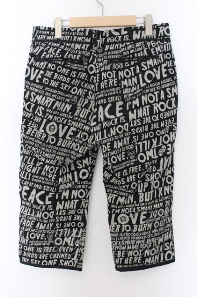 画像2: Roen / 総柄クロップドパンツ 32 ブラック O-24-05-23-071-Ro-pa-YM-ZT335 (2)