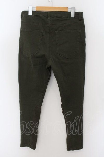 画像2: CAMBIO / 裾リブ使いストレッチパンツ M カーキ O-24-05-23-015-CA-pa-YM-ZT337 (2)