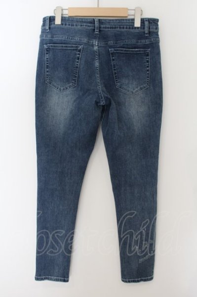 画像2: GLIMCLAP / パッチワークデザインタイトフィットデニムパンツ L インディゴ O-24-05-23-025-GC-pa-YM-ZT338 (2)