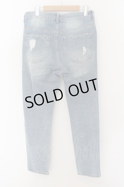 画像2: ATTI / ペインティングダメージルーズデニムパンツ M ライトインディゴ O-24-05-23-026-BE-pa-YM-ZT338 (2)