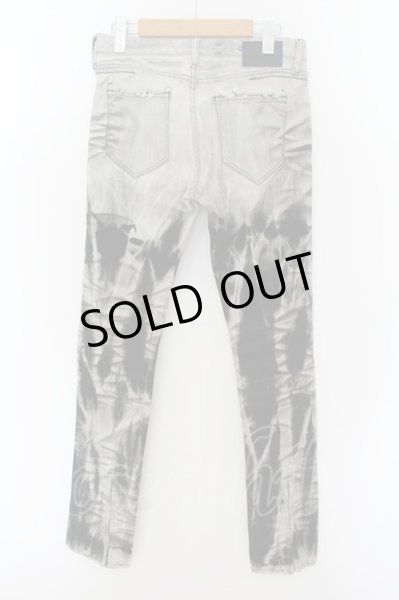 画像2: CIVARIZE / Braid 2wayZIPブリーチスキニーデニムパンツ 42 ブラックｘグレー O-24-05-23-027-CI-pa-YM-ZT338 (2)