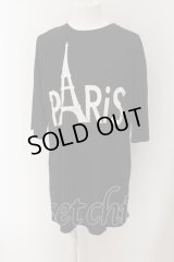 unrelaxing / PARISプリントオーバーサイズTシャツ F ブラック O-24-05-26-033-un-to-YM-OS