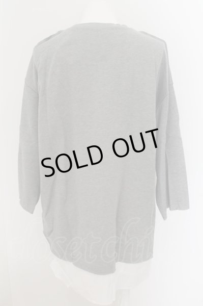 画像2: unrelaxing / シャツドッキングカットオフスウェットオーバーサマーニット F グレー O-24-05-26-037-un-to-YM-ZT197 (2)