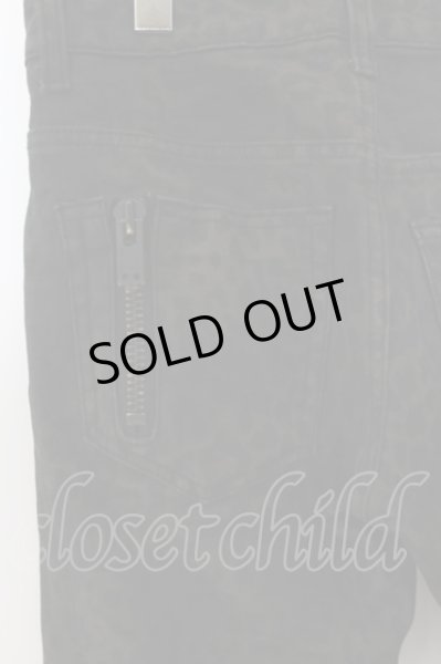 画像4: Rat Roen / シャドーレオパードストレッチスキニーパンツ 28 ブラック O-24-05-26-058-Ra-pa-YM-ZT188 (4)