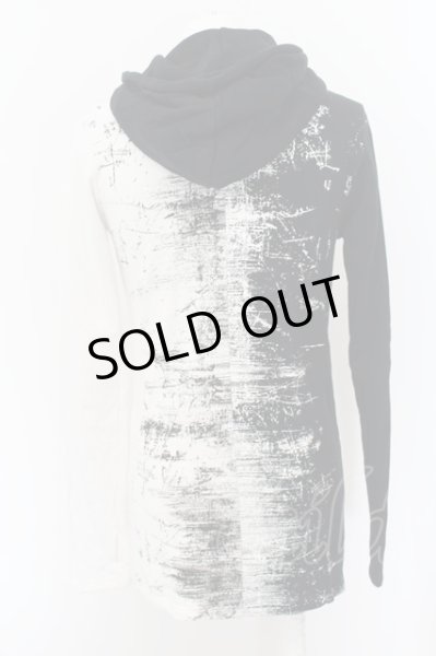 画像2: CIVARIZE / Doubt 総柄バイカラーデザインロングパーカー 44 ブラックｘホワイト O-24-05-26-005-CI-to-YM-OS (2)