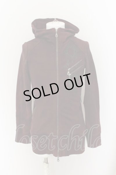 画像1: FUGA / フロッキーパイソンムラ染めフルジップパーカー 44 レッド O-24-05-26-009-FU-to-YM-OS (1)