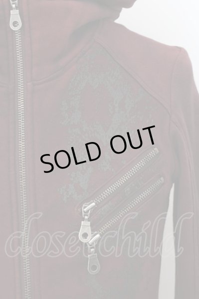 画像2: FUGA / フロッキーパイソンムラ染めフルジップパーカー 44 レッド O-24-05-26-009-FU-to-YM-OS (2)