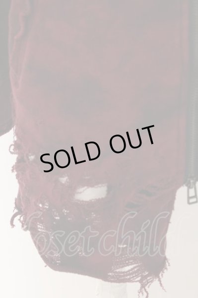 画像2: BERNINGS-SHO / オパールダメージロングZIPパーカー M レッド O-24-05-26-010-BE-to-YM-OS (2)