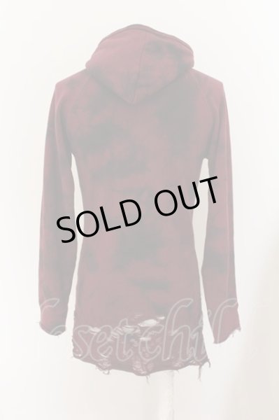 画像4: BERNINGS-SHO / オパールダメージロングZIPパーカー M レッド O-24-05-26-010-BE-to-YM-OS (4)