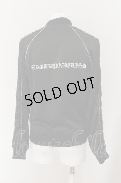 画像2: Black by VANQUISH / ロゴ刺繍スタジャン S ブラック O-24-05-26-011-Bl-ja-YM-ZT218 (2)