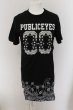 画像1: PUBLIC EYES / サイドZIPドッキングバンダナTシャツ L ブラック O-24-05-26-021-PU-ts-YM-OS (1)