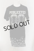 PUBLIC EYES / サイドZIPドッキングバンダナTシャツ L ブラック O-24-05-26-021-PU-ts-YM-OS