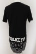 画像2: PUBLIC EYES / サイドZIPドッキングバンダナTシャツ L ブラック O-24-05-26-021-PU-ts-YM-OS (2)