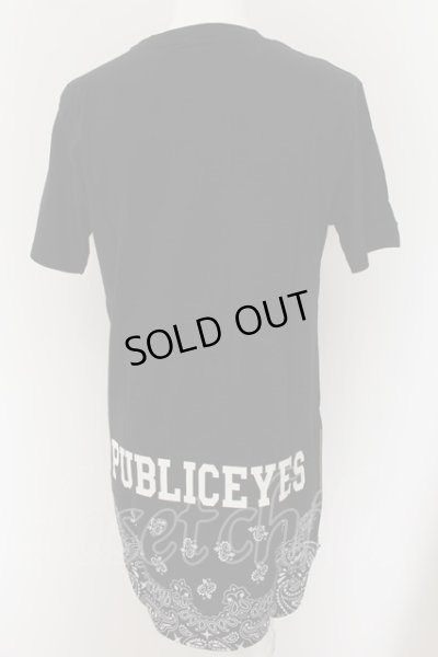 画像2: PUBLIC EYES / サイドZIPドッキングバンダナTシャツ L ブラック O-24-05-26-021-PU-ts-YM-OS