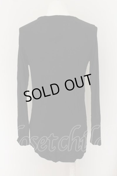 画像2: unrelaxing / レーヨンロングカットソー S ブラック O-24-05-26-027-un-to-YM-ZT197 (2)