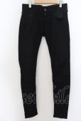 画像1: 【セール】Black by VANQUISH / ポイントチェッカースーパーストレッチスキニーデニムパンツ 30 ブラック O-24-05-27-040-Bl-pa-YM-ZT364 (1)