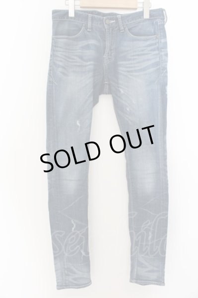 画像1: FUGA / ダメージ加工USEDデニムパンツ 44 ブルー O-24-05-27-043-FU-pa-YM-ZT364 (1)