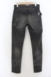 画像2: Black by VANQUISH / スーパーストレッチリペアデニムスキニーパンツ 28 グレー O-24-05-27-005-Bl-pa-YM-ZT (2)