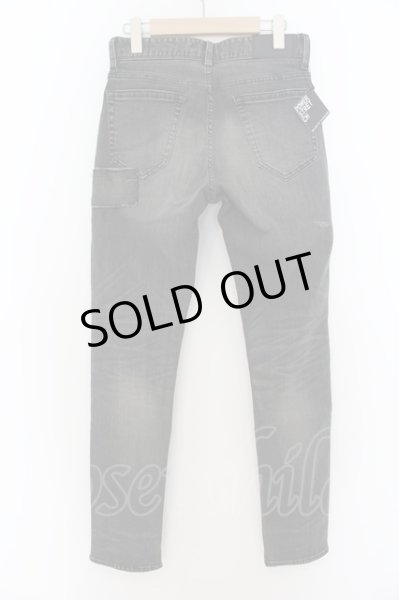 画像2: Black by VANQUISH / スーパーストレッチリペアデニムスキニーパンツ 28 グレー O-24-05-27-005-Bl-pa-YM-ZT (2)