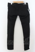 画像2: Black by VANQUISH / ハイパーストレッチストライプスキニーパンツ 30 ブラック O-24-05-27-006-Bl-pa-YM-ZT329 (2)
